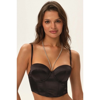 Esotiq Push-up podprsenka Onyks polokorzet Černá – Zboží Dáma