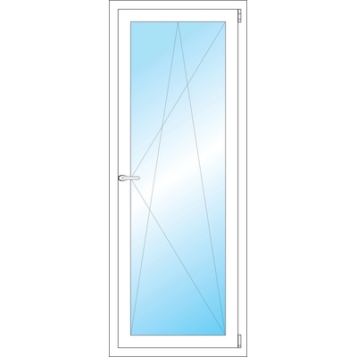 OKNA HNED Plastové okno 62x160 cm (620x1600 mm) bílé otevíravé a sklopné pravé