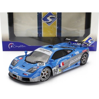 Solido Mclaren F-1 Gtr 6.1l V12 Team Giroix Racing N 50 Le Mans 1995 Jean Denis Deletraz Fabien Giroix Olivier Grouillard Modrá Stříbrná 1:18