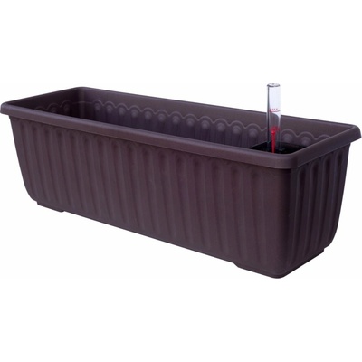 Plastia samozavlažovací truhlík Siesta Lux - 40 cm čoko