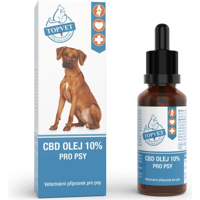 Topvet CBD olej 10% pro psy 10 ml