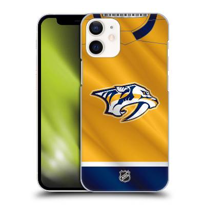 Pouzdro na mobil Apple Iphone 12 MINI - HEAD CASE - Hokej NHL - Nashville Predators - Dres (Obal, kryt pro mobil Apple Iphone 12 MINI - Hokejové týmy - Nashville Predators - Predátor znak)