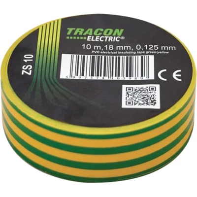 Tracon electric Páska izolačná žlto-zelená 18 mm x 10 m