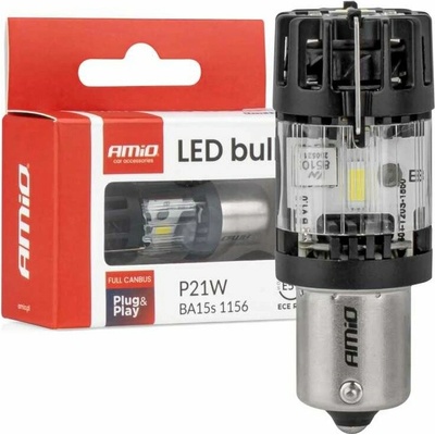 AMIO LED žiarovka 12 V 21 W BA15s číra FULL CANBUS AM04688