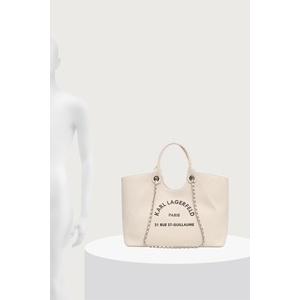 KARL LAGERFELD шопинг чанта дамска от памук (B3W50068) - answear - 312,74 лв