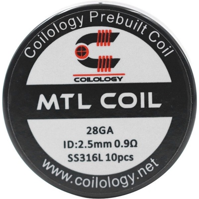 Coilology Předmotané spirálky MTL Series MTL SS316L 0,9ohm 10ks