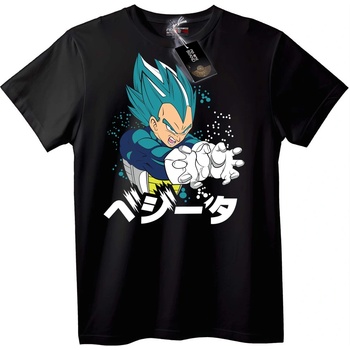 NOONEBRAND Тениска Vegeta Супер Сайян Синьо - M, Black