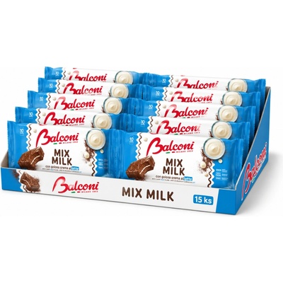 Balconi Mix Milk mléčné řezy s čokoládovou polevou 10 ks, 15x350 g - VÝHODNÉ BALENÍ