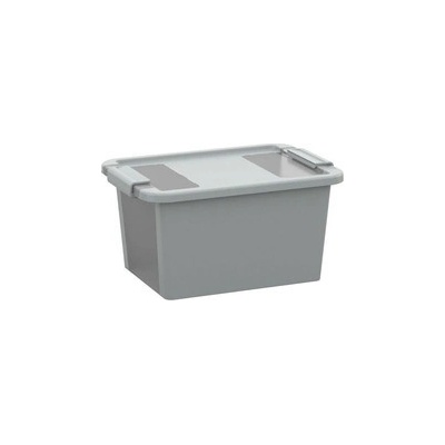 KIS Plastový s průhledy Bi Box S - Šedý 11 L