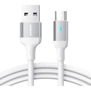JOYROOM Кабел за бързо зареждане и трансфер на данни Joyroom, USB към micro US (S-UM018A102W)