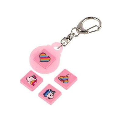 Pixie Crew Ключодържател, розов, Glitternox 4 мултипиксела