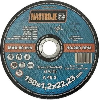 Nástroje cz Kotouč řezný 150 x 1,2 mm IM-1-150-1,2R