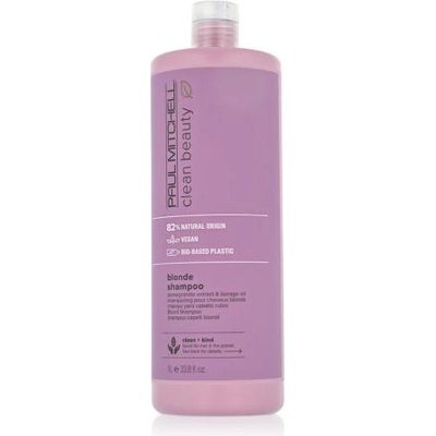 Paul Mitchell Clean Beauty Color Protect Blonde Shampoo 1000 ml шампоан за възстановяване и блясък на изрусена коса за жени