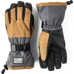 Hestra Ръкавици Hestra Gauntlet Senior 5 Finger Gloves - Dark Sand / Graphite - размер 6 (EU) (202-7099-0411)
