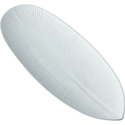 MIJ Servírovací talíř SNOW LEAF 31 cm bílá keramika