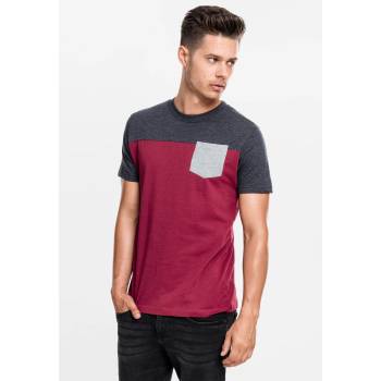 Urban Classics Мъжка тениска Urban Classics burgundy/cha/gryUB-TB969-00672 - Сив, размер M