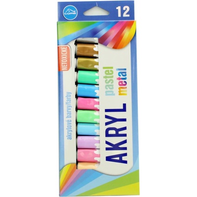 Luma Barvy akrylové metal + pastel sada 12 barev 12ml – Zboží Mobilmania