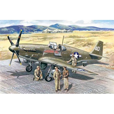 ICM P-51B Mustang with USAAF Pilots and Ground Personnel 1:48