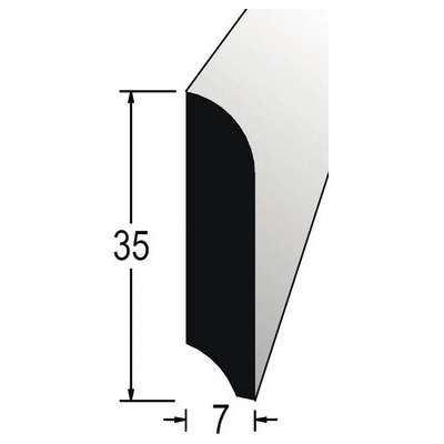 Lišta podlahová dub 35x7mm délka 240cm