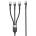 DeTech Кабел за данни DeTech DE-51CCL, 3 в 1, Type-C - 2хType-C, Lightning, 1.0m, Черен - 40516