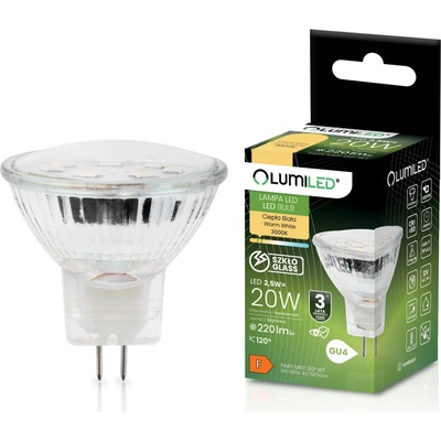 Lumiled 10x LED žárovka MR11 2,5W = 20W 220lm 3000K Teplá bílá 120° 230V