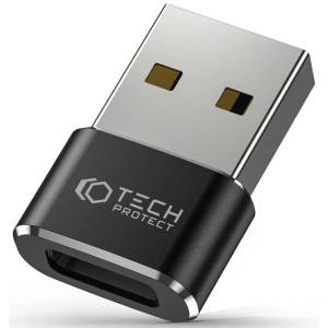 Tech-Protect ULTRABOOST адаптер USB към Type-C черен (9490713932247)