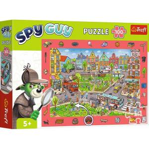 Trefl Puzzle с търсене на изображения Spy Guy: Град 100 части (15590)
