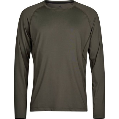 TEE JAYS TJ7022 COOLDRY / Спортна тениска с дълъг ръкав - тъмнозелена XXL (187022za205)