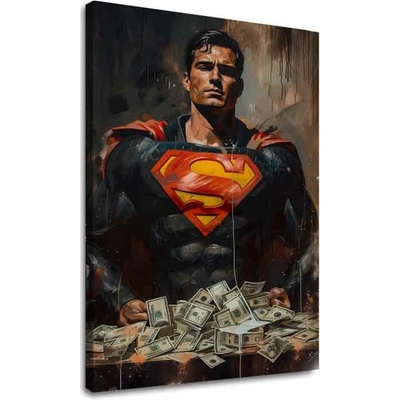 Obraz Superman: Muž peňazí | dokončené rukou umelca - 80x120 cm