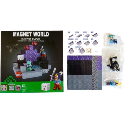 Toybit Magnetická stavebnice Minecraft Dragon world svítící 100 ks