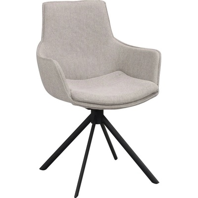 Rowico Lowell otočná s područkami látková šedá