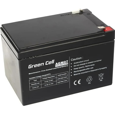 Green Cell AGM Battery 12V 12Ah - Batterie - 12.000 mAh Запечатана оловна киселина (VRLA) (AGM07)