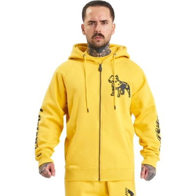 Amstaff mikina na zips s kapucňou Logo 2.0 Zip yellow/black