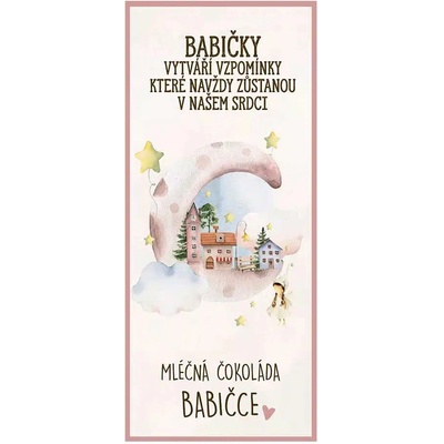 Bohemia Gifts Darčeková mliečna čokoláda - pre babičku 100 g