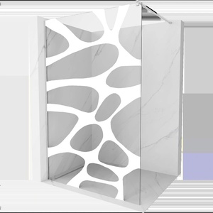 Mexen Kioto душова стена Walk-in 110 x 200 см, бяла вълна 8 мм, хром - 800-110-101-01-97 (800-110-101-01-97)