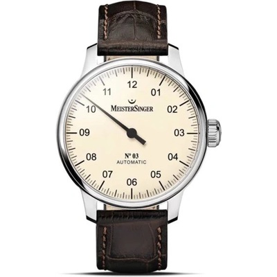 MeisterSinger AM903 Tmavě hnědý kožený řemínek
