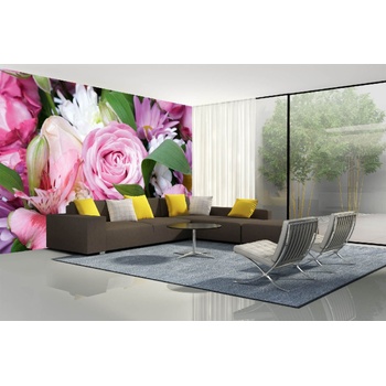 DIMEX ART s. r. o Самозалепваща се флизелинова фототапета розов букет 375 x 250 см