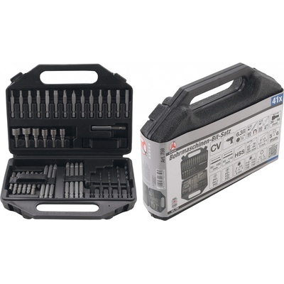 Vrtáky a bity pro vrtačky 1/4", sada 41 dílů