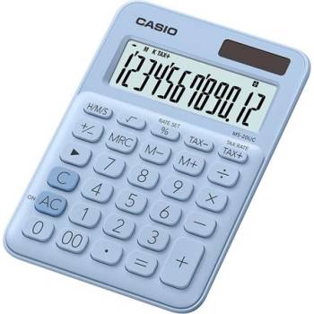 Casio Настолен калкулатор, 12 цифри, casio, "ms 20 uc", светлосин ms 20 uc lb (ms 20 uc lb)