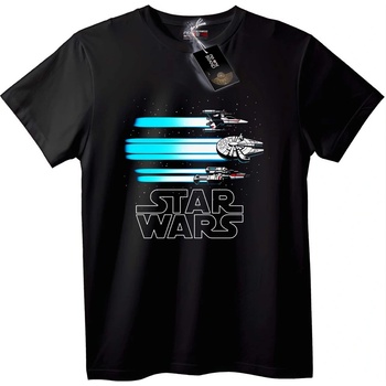 NOONEBRAND Тениска Star Wars Космически Кораби - L, Black