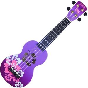 Mahalo Hibiscus Hibiscus Purple Burst Сопрано укулеле (MD1HB-PPB)