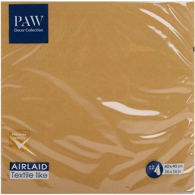 Airlaid AAND000109 SERVÍTKY 12ks Unicolor - zlaté 40x40cm