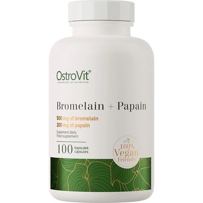 OstroVit Bromelain + Papain, 100 Capsules