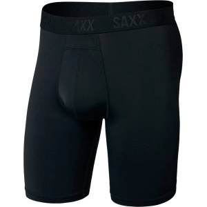 Saxx Мъжко синтетично термобельо Saxx Smooth Flex Light Compression Long Boxer Brief Synthetic base layer - Black (014-2579-0111)