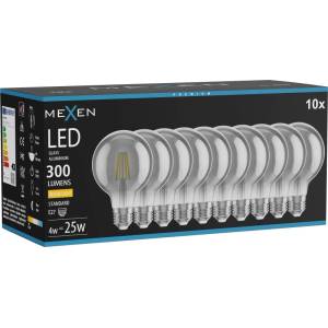 Mexen Vintis 10x LED филамент крушка E27, G80, 4W, Топла - 2700K, 300 lm, дим - L155-E27-0427-70x10 (L155-E27-0427-70x10)
