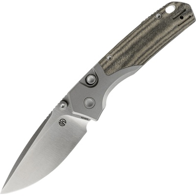 Vosteed Psyop 300 S35VN Satin,Green Norplex UltreX™ Micarta & Titanium Bolster A2218