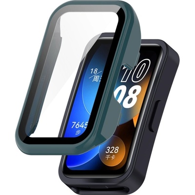 VSETKONAMOBIL 78891 PC FULL COVER Plastový kryt so sklom pre Huawei Band 8 / 9 zelený