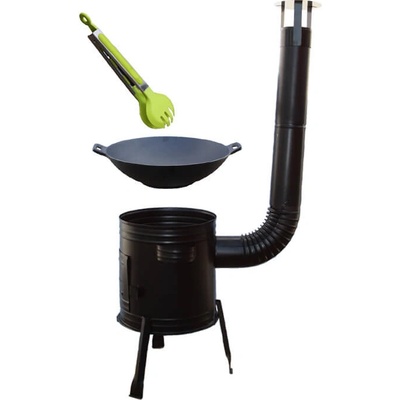 Perfect Home Wok litinový 36 cm AZIA kotlina 31 cm CLASSIC KOV obracečka na maso