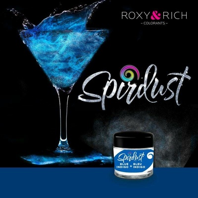 Roxy and Rich Metalická farba na nápoje Spirdust modrá indigo 1,5 g