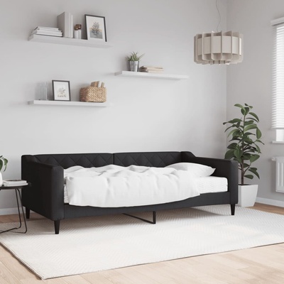 vidaXL Válenda s matrací černá textil